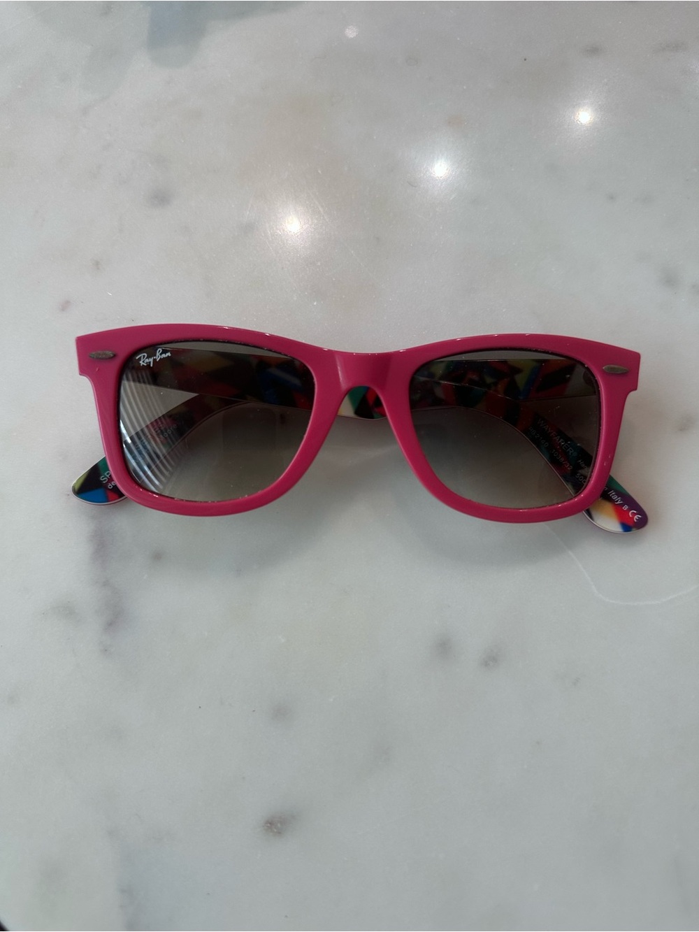 Ray-Ban Hot Pink Limited Edition Wayfarer-Style Sunglasses with Gradient Lenses